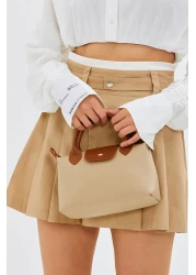 minebag Long Strapped Sahra Women's Crossbody Bag Beige