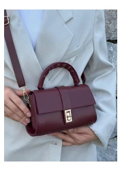 zetus Nora Model Claret Red Women's Hand and Shoulder Bag