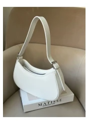 Moda Sekiz حقيبة كتف باغيت نسائية مع إكسسوارات الحزام