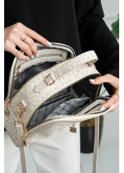 Just Polo حقيبة كتف ومحفظة بتصميم متوافق لعام 2023 - مجموعة حقيبة ومحفظة نسائية بلون مينك/تان