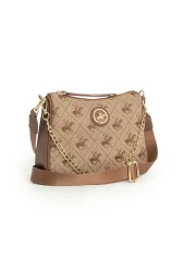 Beverly Hills Polo Club حقيبة كتف نسائية من القهوة 05BHPC8037