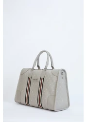 Pierre Cardin Women's Travel Bag - Stone Monogram Shoulder Bag 04PO2275