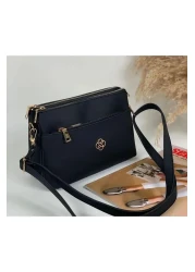 MAC&MOS Women's Black 3-Compartment Shoulder Bag