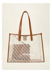 Ted Baker Oblique Monogram Transparent Shopping Bag