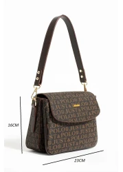 Just Polo Brown 2 Compartment Shoulder Bag 2197