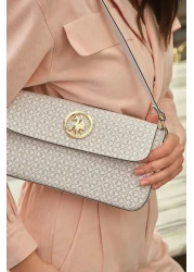 U.S. Polo Assn. حقيبة كتف نسائية بيضاء موديل Us8579 - حصريًا عبر الإنترنت