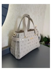 Armine ARM.172.VZ Armine Special Color Conbin Leather Handbag Designed as a Hand and Arm Bag