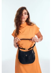 U.S. Polo Assn. حقيبة كتف نسائية سوداء موديل US24672