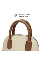 BOSTANTEN Trendy Beige Mini Crossbody – Vegan Leather, Detachable Strap, Stylish & Compact