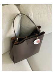 BAGLOVİS LARGE SIZE WOMEN'S SHOULDER BAG WITH MULTI POCKETS INSIDE