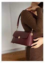 İAMBTŞY Claret Red Women's Shoulder and Shoulder Bag - MERi̇ MODEL