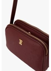 Pierre Cardin حقيبة كتف نسائية بطباعة حمراء كلاريت 05PO22Y1536