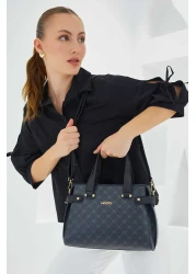 Armine Women's Dotted 172 Strap Navy Blue Shoulder Bag