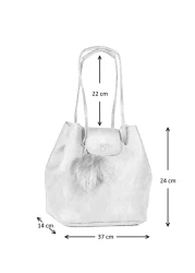 Capone Outfitters حقيبة كتف نسائية من الجلد من بادوفا