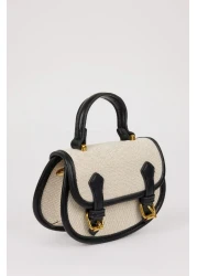 Defacto Women's Canvas Look Faux Leather Shoulder Bag E3714Axns