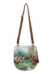 Dogo Women's Vegan Leather Multicolored Shoulder Bag - Alpine Meadows Design