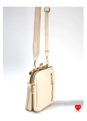 JARA Bag حقيبة محفظة باريس بحزام متقاطع مقاوم للماء مكونة من 3 أقسام مع حامل هاتف