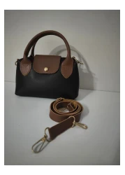 Home حقيبة يد وكتف نسائية صغيرة بمقبض من الجلد الصناعي باللون الأسود