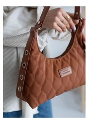 MAC&MOS حقيبة يد وكتف نسائية باللون البني