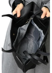 Moda azza Women's Nubuck Large Size New Season Shoulder and Hand Bag