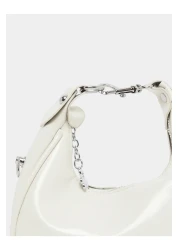 Styli Solid Zipper Closure Handbag with Strap