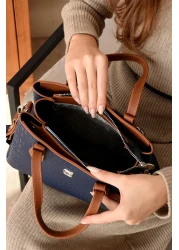 Just Polo Women's Medium Size Embossed Patterned Shopper Stylish Hand & Shoulder Bag Shoulder Bag