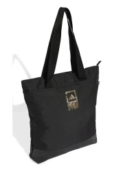 adidas Women's Black Met Logo W Tote Shoulder Bag