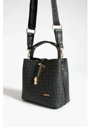 Just Polo Wallet Gift Print Patterned Wide Strap Waterproof 3 Compartment Women's Shoulder Bag 2055-4002