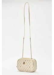 Pierre Cardin Beige Monogram Women's Shoulder Bag 05PO22Y1563