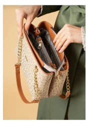 Just Polo Tan Women's Shoulder Bag