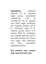 Emco Bar Chocolate with Nuts and Cranberry, 35g