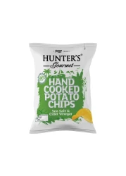 هانترز جورميه رقائق بطاطس مطبوخة يدويًا بملح البحر وخل التفاح 125 غرام