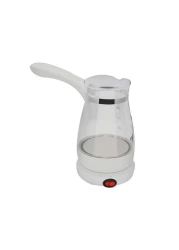 Electric Glass Turkish Coffee Pot - 800W Electric Heating Boiling Kettle for Turkish Coffee, Tea, and Hot Milk , Fast Heating, Easy Pour Spout, Auto Shut-Off, BPA-Free