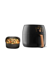 فيليبس مقلاة هوائية، HD9863/91، أسود داكن مع نحاسي، سعة 7.3 لتر