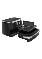 نينجا فليكس دروير مقلاة هوائية كبيرة جدا، AF500ME، أسود وفضي، 10.4 لتر