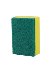 Generic-20pcs Multi-purpose Double-faced Sponge Scouring Pads Dish Washing Scrub Sponge Stains Removing Cleaning Scrubber Brush for Kitchen Garage Bathroom