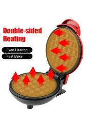 Mini Electric Breakfast Waffle Maker - Bubble Egg Cake Oven, Non-Stick Eggette Machine, Easy-to-Use Waffle Pot, Perfect for Homemade Waffles, Pancakes, and Egg Cakes, Portable Bakeware