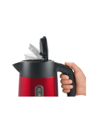 Bosch DesignLine Electric Kettle TWK4P434GB, 3000 W, 1.7 L, Deep Red Crystal, Stainless Steel, Power-on Indicator