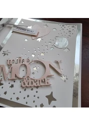 Pink and silver 'To the moon and back'