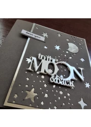 Grey and sliver 'To the moon and back'