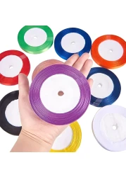 Satin Ribbon - 12 Rolls x 25 Yards (300 Yards Total) 1/4 Inch Wide Decorative Ribbon for Gift Wrapping, Crafts, and Party Decorations