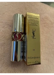 أحمر شفاه YSL Rouge Volupté Rock'N Shine – درجة 11 Berry Mic – تغطية متوسطة مرطّبة مع نواة لامعة (٣.٥ غرام)