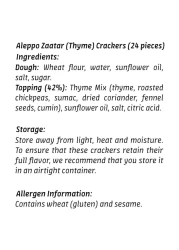 Teta's Recipe The Aleppo Zaatar Crackers 120g