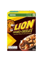 نستله لايون حبوب إفطار بالكراميل والشوكولاته 400 غرام