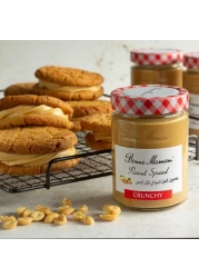 بون مامان زبدة الفول السوداني المقرمشة قابلة للدهن 325غرام