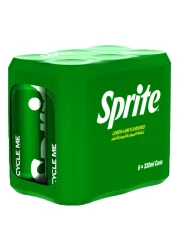 Sprite Regular Lemon Lime Flavoured Carbonated Soft Drink Can 330ml Pack of 6