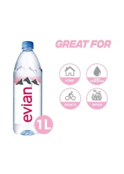 إيفيان ماء معدني طبيعي بسعة 1 لتر حزمة من 12.