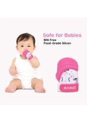 ديزني ميني ماوس لعبة للتسنين على شكل قفاز للأطفال - وردي