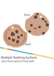 Nuby All Silicone Chocolate Chip Cookie Teether 3 Months