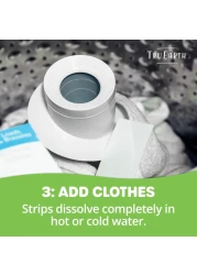 Tru EarthCompact Dry Laundry Detergent Sheets Unscented Up to 64 Loads 32 Sheets ParabenFree Original EcoStrip Liquidless Laundry Detergent Travel Laundry Sheets